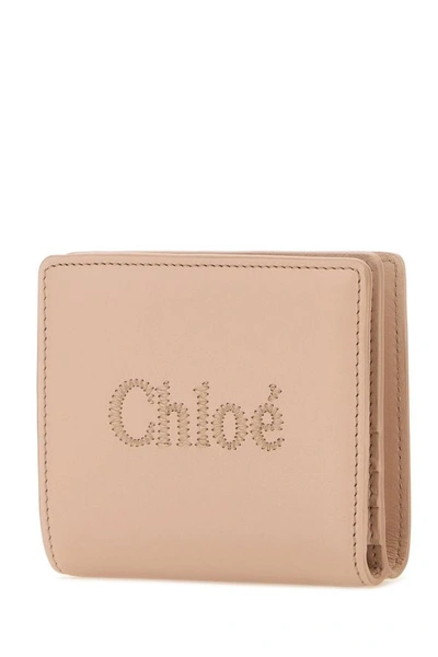 Shop Chloé Chloe Woman Skin Pink Leather Wallet