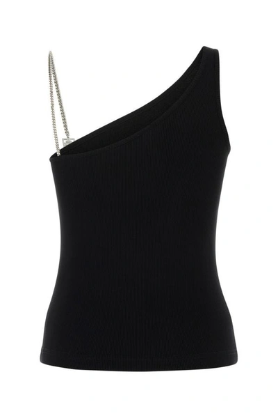 Shop Givenchy Woman Black Stretch Cotton Top