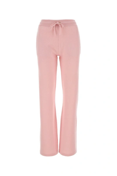 Shop Versace Woman Pink Wool Blend Flared Leg Pant
