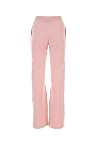 Shop Versace Woman Pink Wool Blend Flared Leg Pant