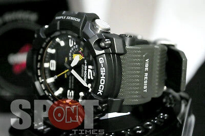 Pre-owned Casio G-shock Mudmaster Tough Solar Triple Sensor Men's Watch Gwg-1000-1a3
