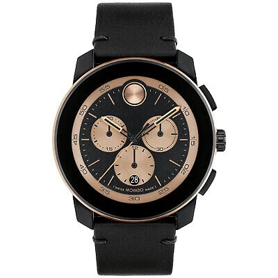 Pre-owned Movado Men's Bold Black Dial Watch - 3601114