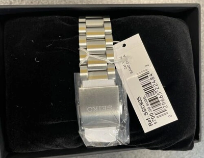 Pre-owned Seiko Prospex Speedtimer Solar Steel Bracelet Light Blue Dial Watch - Ssc935