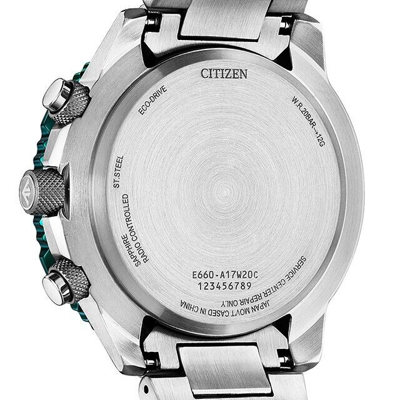 Pre-owned Citizen Promaster Sky Cb5004-59w Green Eco-drive Radio Direct Flight Green Watch