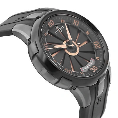 Pre-owned Perrelet Turbine Xl Vegas Black Dial 48mm Automatic Men's Watch A4053/1