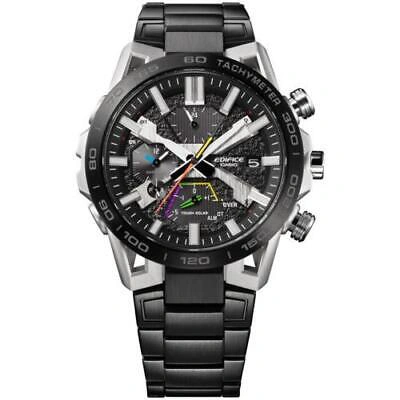 Pre-owned Casio Edifice Sospensione Eqb-2000ydc-1ajf Bluetooth Chrono Solar Men Watch
