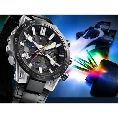 Pre-owned Casio Edifice Sospensione Eqb-2000ydc-1ajf Bluetooth Chrono Solar Men Watch