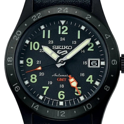 Pre-owned Seiko 5 Sports Field Street Gmt Sbsc013 Pre-order