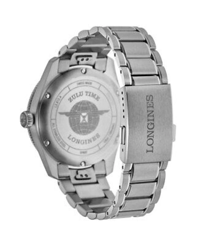 Pre-owned Longines Spirit Zulu Time Black Dial Steel Men's Watch L3.812.4.53.6