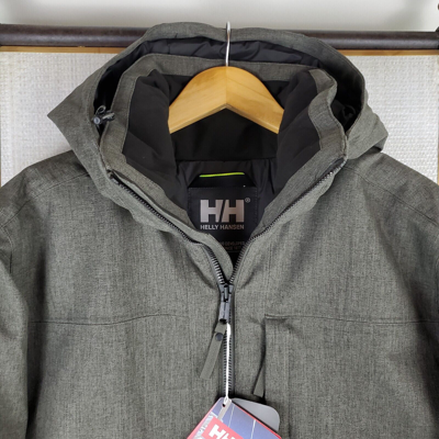 Pre-owned Helly Hansen $350 Mens Size Large Primaloft Waterproof Jacket Hellytech Coat In Green