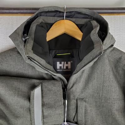 Pre-owned Helly Hansen $350 Mens Size Large Primaloft Waterproof Jacket Hellytech Coat In Green