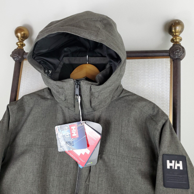 Pre-owned Helly Hansen $350 Mens Size Large Primaloft Waterproof Jacket Hellytech Coat In Green