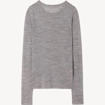 Pre-owned Nili Lotan Candice Silk Sweater In Gray