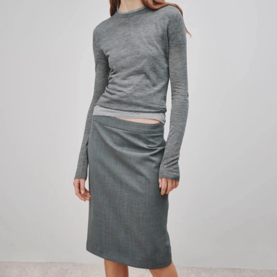 Pre-owned Nili Lotan Candice Silk Sweater In Gray
