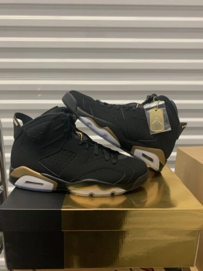 Pre-owned Jordan Ds Nike  6 Retro Dmp Sneakers For Men, Size 9.5 - Black/metallic Gold