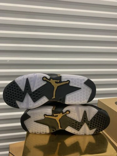 Pre-owned Jordan Ds Nike  6 Retro Dmp Sneakers For Men, Size 9.5 - Black/metallic Gold