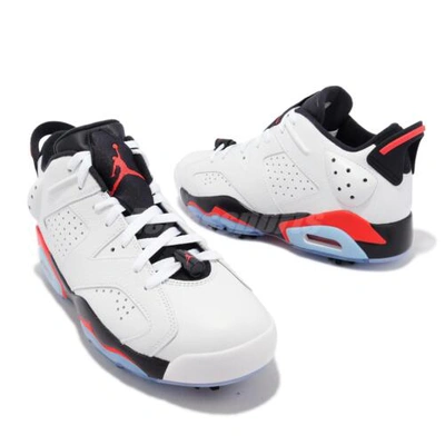 Pre-owned Jordan Nike  Retro 6 Golf Vi White Infrared Black Men Spike Shoes Dv1376-106