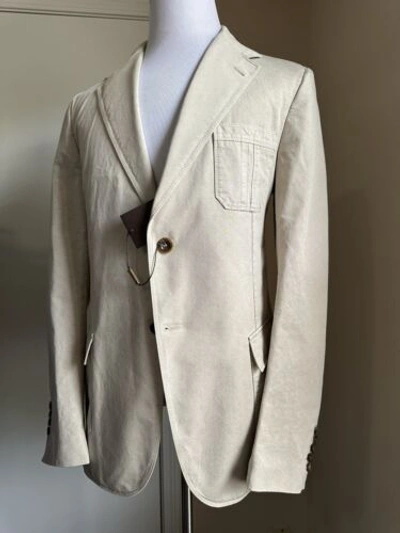 Pre-owned Gucci $1580  Mens Sport Coat Blazer Ivory 44r Us/54r Eu Italy In White