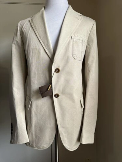 Pre-owned Gucci $1580  Mens Sport Coat Blazer Ivory 44r Us/54r Eu Italy In White