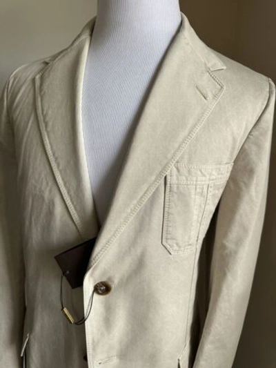 Pre-owned Gucci $1580  Mens Sport Coat Blazer Ivory 44r Us/54r Eu Italy In White