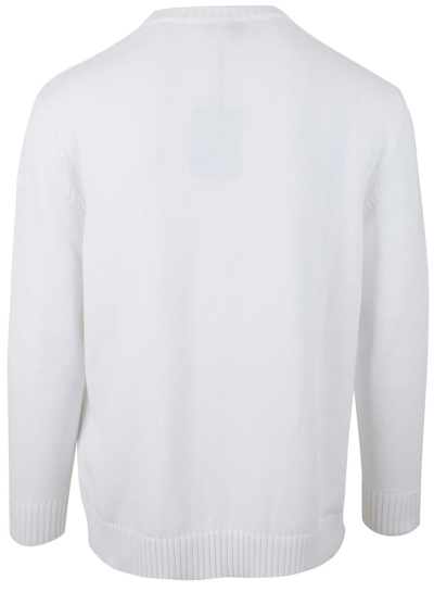 Pre-owned Paul & Shark Yachting Men's Pullover Sweater Jumper Size Xl 100% Cotton White