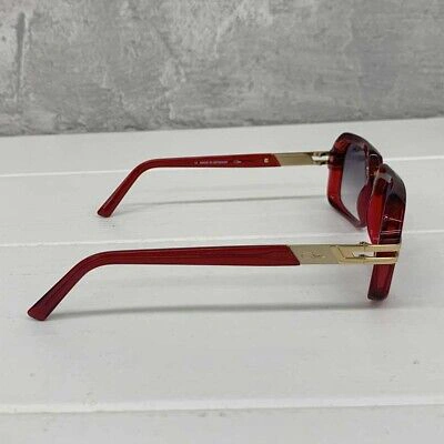 Pre-owned Cazal Sunglasses  6004/3 017 56 17 145 Red Gold Grey Gradient Lens 100% Authentic In Gray