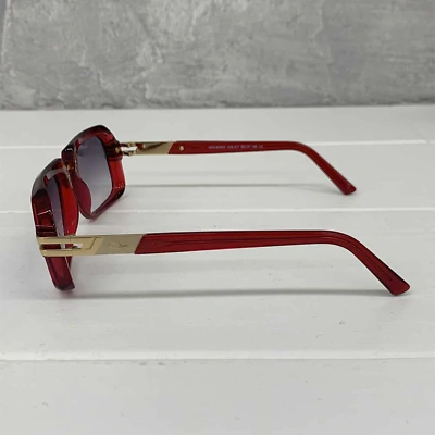 Pre-owned Cazal Sunglasses  6004/3 017 56 17 145 Red Gold Grey Gradient Lens 100% Authentic In Gray