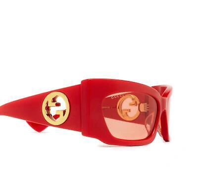 Pre-owned Gucci Gg1412s-004 Red Sunglasses