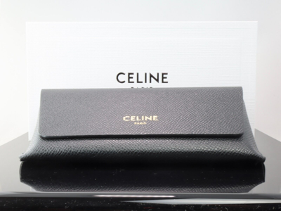 Pre-owned Celine Cl40226u 01f Black / Grey Lens Square Oversized Sunglasses 100% Uv In Gray