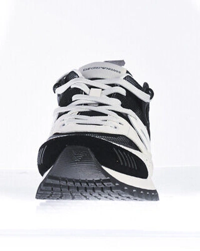 Pre-owned Emporio Armani Shoes Sneaker  Man Sz. Us 9,5 X4x555xn195 Q837 Black