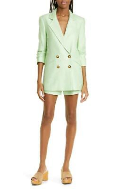 VERONICA BEARD Pre-owned $698 -  Rupert Dickey Double Breasted Jacket In Pistachio Size 10 In Green