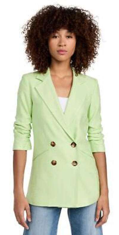 Pre-owned Veronica Beard $698 -  Rupert Dickey Double Breasted Jacket In Pistachio Size 10 In Green