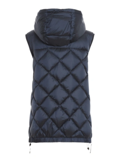 Pre-owned Max Mara Women's 'the Cube' Tregil Blue Gilet Puffer Vest Msrp $1250