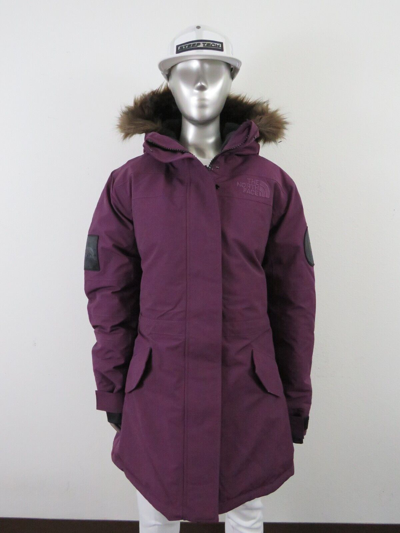Pre-owned The North Face Womens  Expedition Mcmurdo 700-down Warm Parka Jacket - Wine In Blackberry Wine