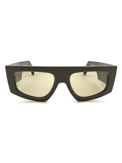 Shop Etro Square Frame Sunglasses In Multi