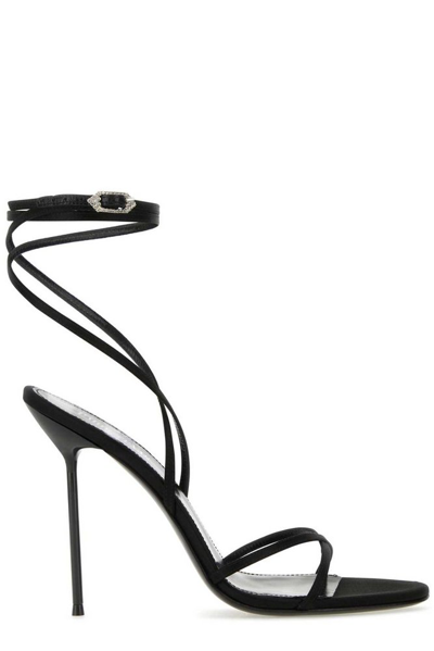 Shop Paris Texas Liz Crossover Strap High Stiletto Heel Sandals In Black