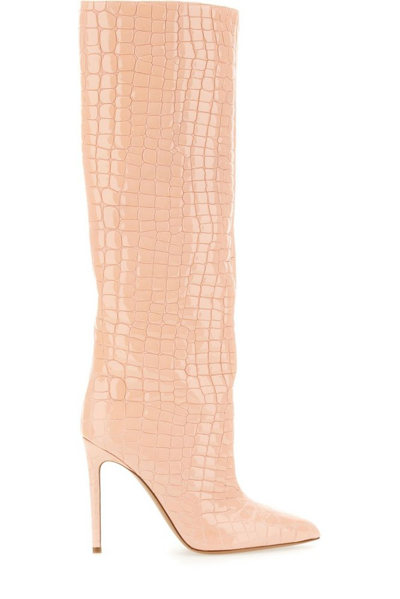 Shop Paris Texas Embossed Heeled Boots In Pink