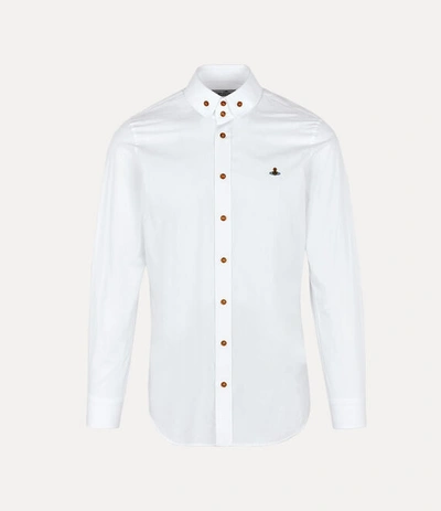 Vivienne Westwood Shirt With Subtle Orb Embroidery And Tailored Fit In Gray
