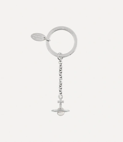 Shop Vivienne Westwood Hanging Orb Keyring In Silver