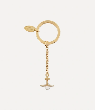 Shop Vivienne Westwood Hanging Orb Keyring In Gold
