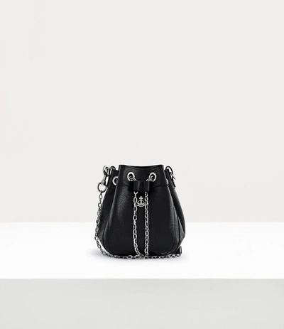 Shop Vivienne Westwood Chrissy Small Bucket Bag In Black