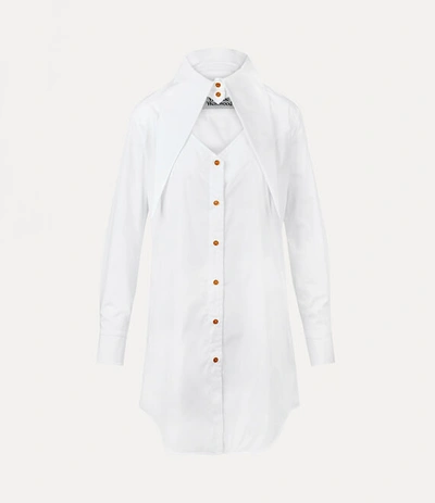 Shop Vivienne Westwood Heart Shirt Dress In White