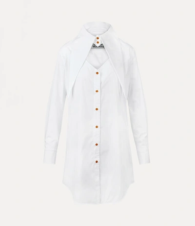 Vivienne Westwood Heart Shirt Dress Cotton White 44 Women In Yellow