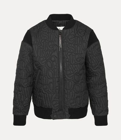 Shop Vivienne Westwood Stripped Cyclist Bomber In Black