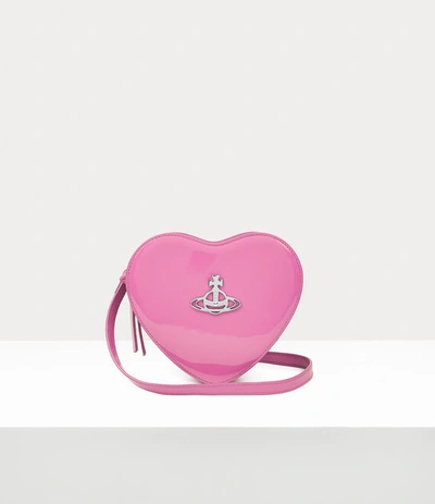 Shop Vivienne Westwood Louise Heart Crossbody In Pink