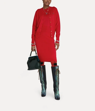 Shop Vivienne Westwood Bea Cardigan In Red
