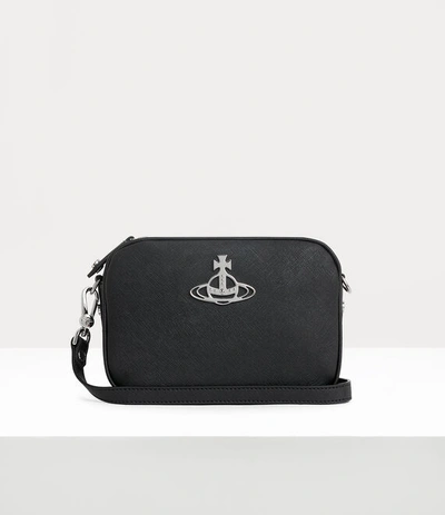Vivienne Westwood Anna Camera Bag Polycotton Black In Black