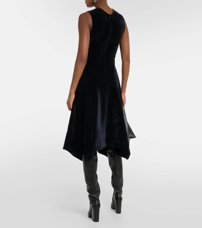 Shop Proenza Schouler White Label Layla Chenille Midi Dress In Black
