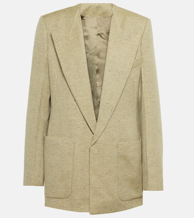 羊毛混纺单排扣西装式外套