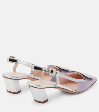 Roger Vivier Belle Vivier Slingback Pumps In Purple